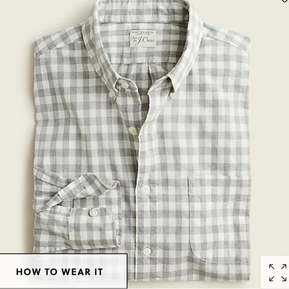 NEW JCREW Secret Wash organic cotton poplin shirt